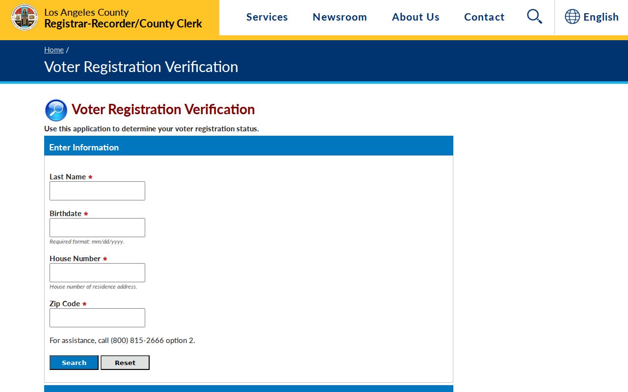 Paramount residents directory Los Angeles County voter status lookup