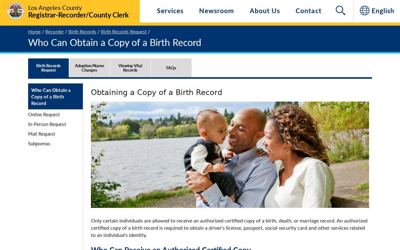 Paramount previous residents reference for county birth records
