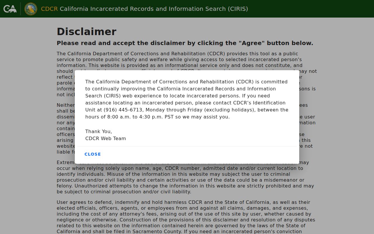 Paramount resident lookup: California CDCR incarcerated person locator